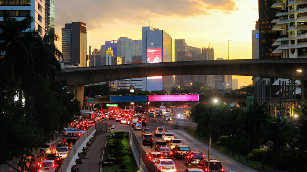 Kemacetan di Jakarta Saat Sore Hari