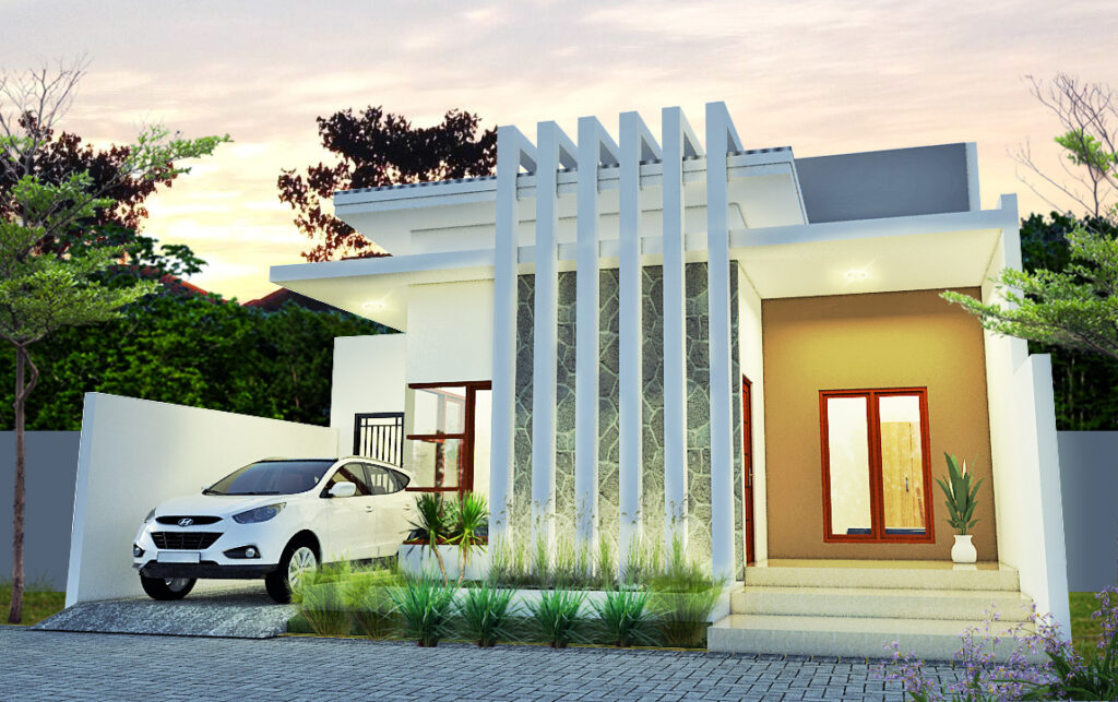 Rumah Minimalis Modern 1 Lantai dengan Garasi